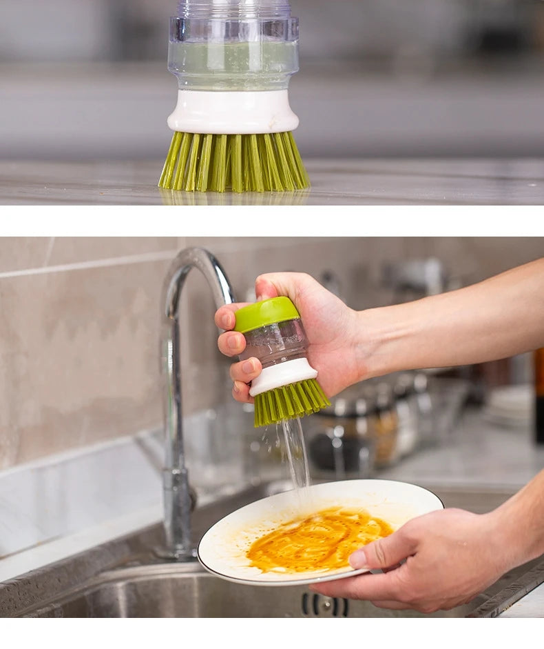 Dish Brush With Soap Dispenser