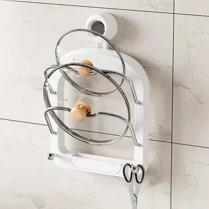Suction Cup Pot Lid Holder Rack